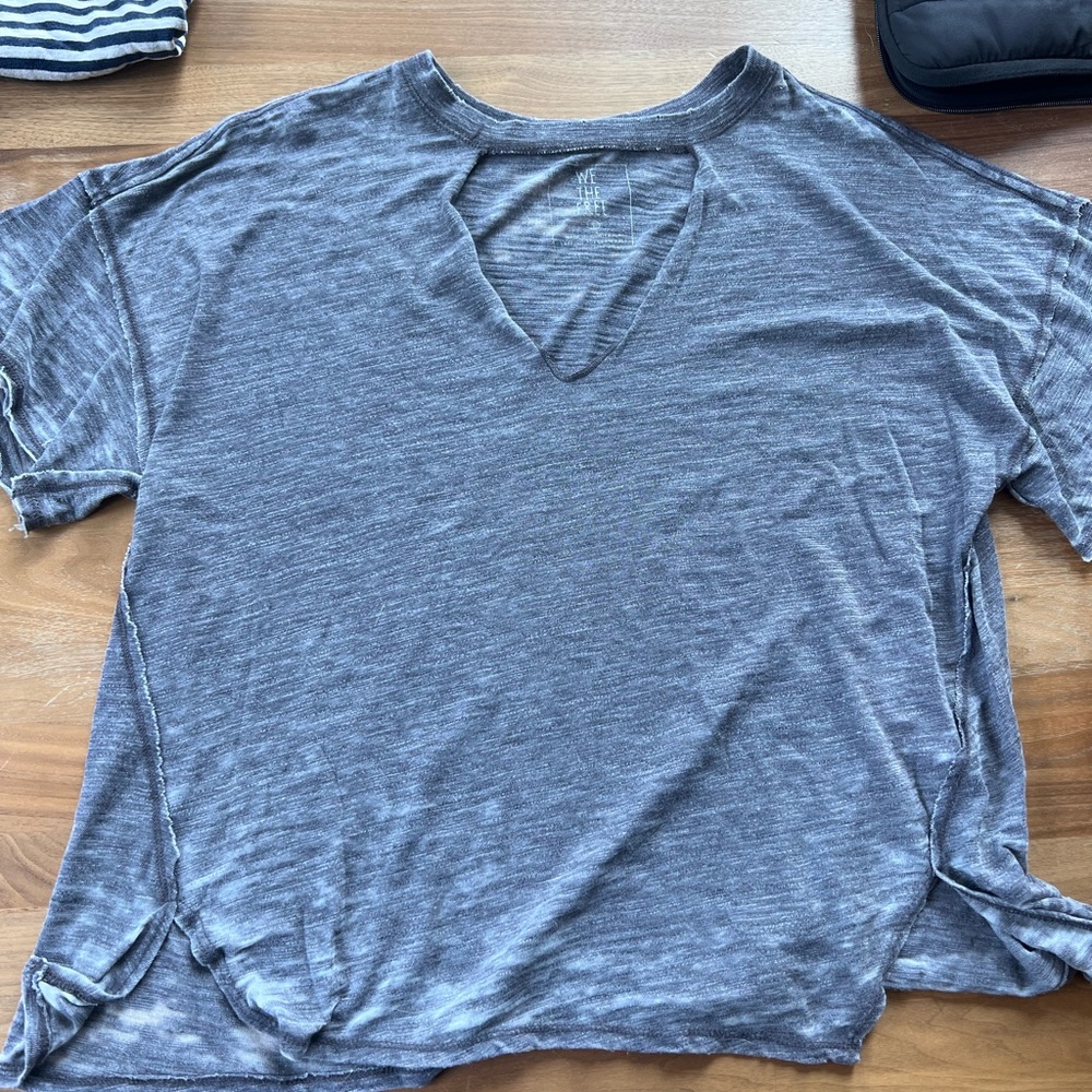 Grey Distressed Free People T-Shirt!